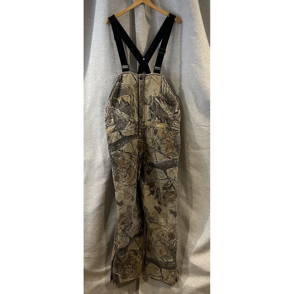 WALLS OUTDOOR -MEN'S XL‎ Short BROWN REALTREE CAMO OVERALL BIBS HUNTING
